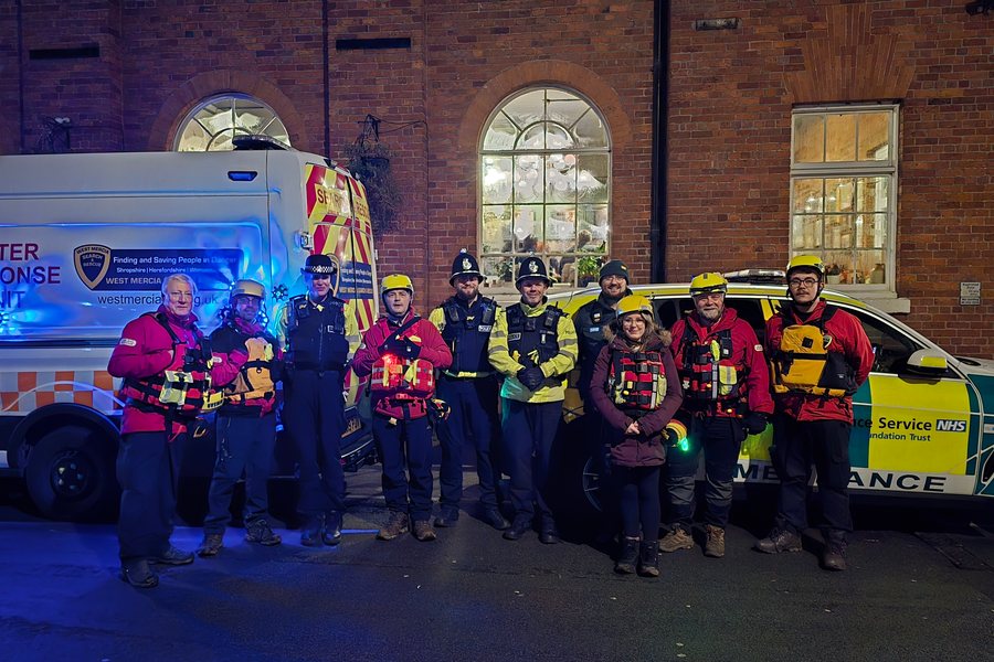 The WMSAR team alongside emergency services