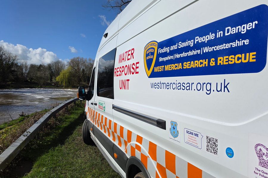 The West Mercia Search and Rescue water response unit, carrying its supporters’ branding