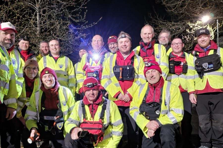 West Mercia Search and Rescue volunteers at a charity event
